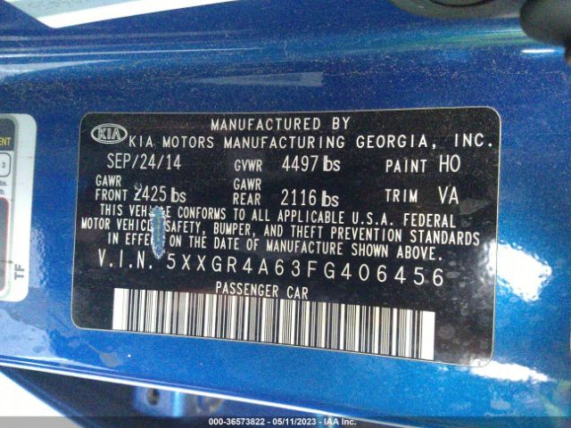 5XXGR4A63FG406456 KIA Optima Sx Turbo