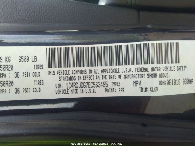 1C4RDJDG7EC563495 Dodge DURANGO LIMITED