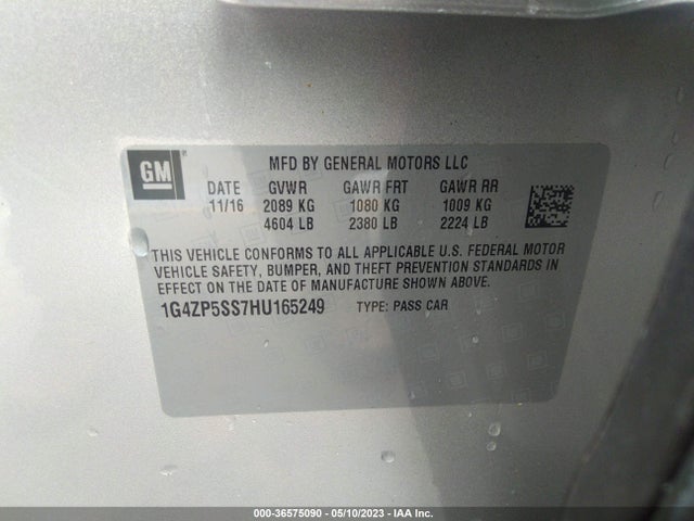 2017 BUICK LACROSSE ESSENCE VIN: 1G4ZP5SS7HU165249