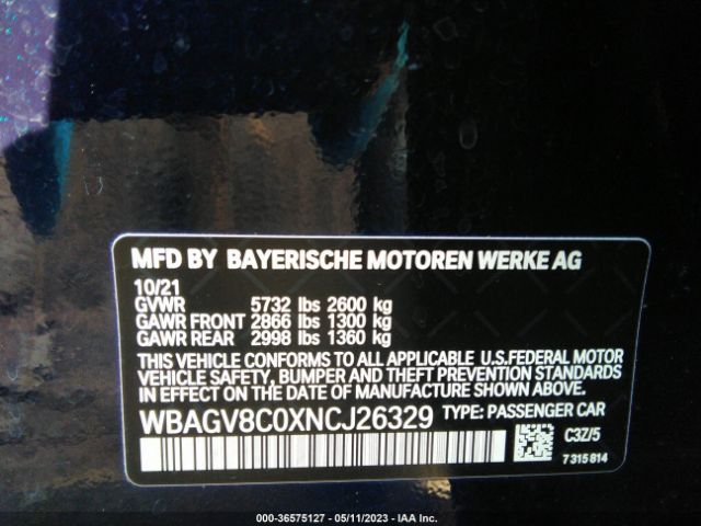 WBAGV8C0XNCJ26329 BMW 8 Series M850i