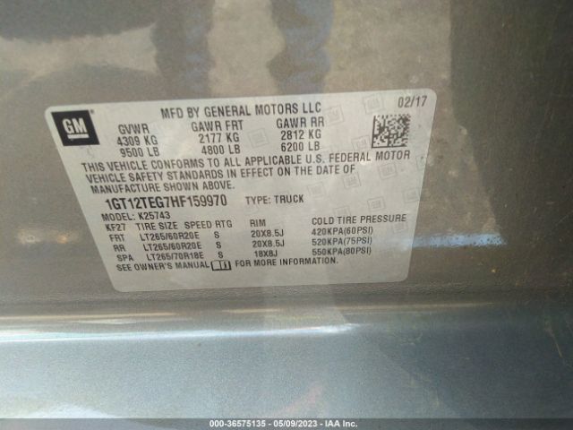 1GT12TEG7HF159970 GMC Sierra 2500hd Slt