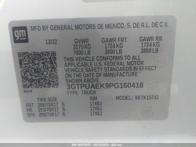 GMC Sierra 1500 Pro 2023 3GTPUAEK9PG160418 Image 9