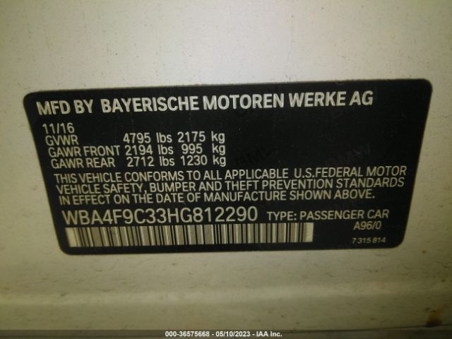 WBA4F9C33HG812290 BMW 4 Series 430i Xdrive