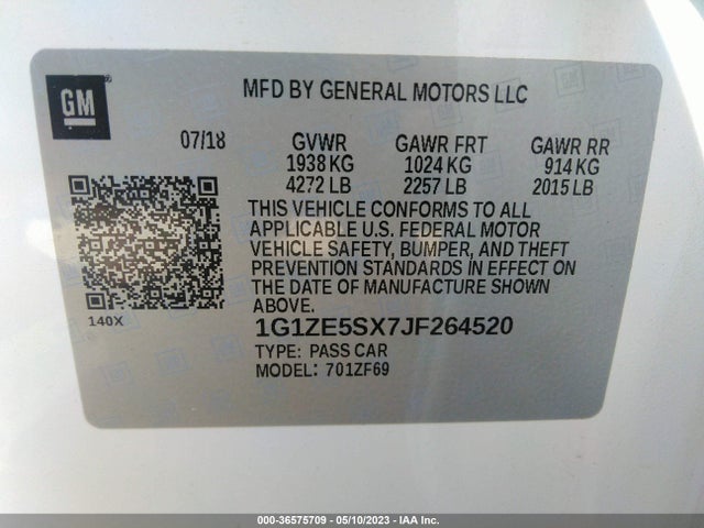 Chevrolet Malibu Premier 2018 1G1ZE5SX7JF264520 Image 9