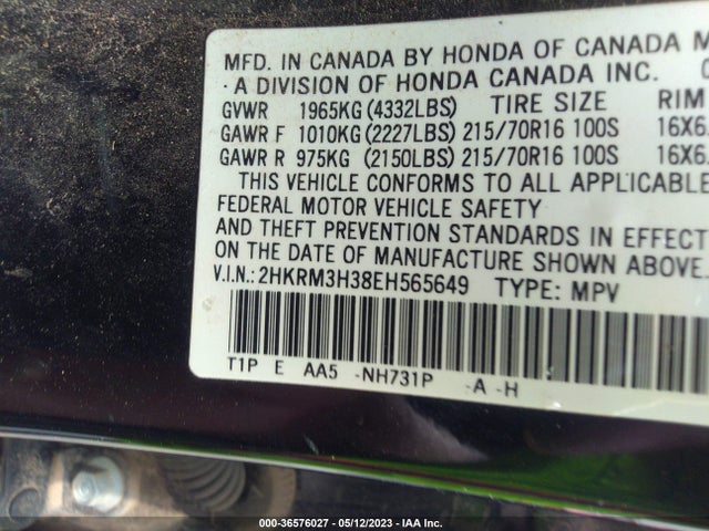 Honda CR-V LX 2014 2HKRM3H38EH565649 Image 9
