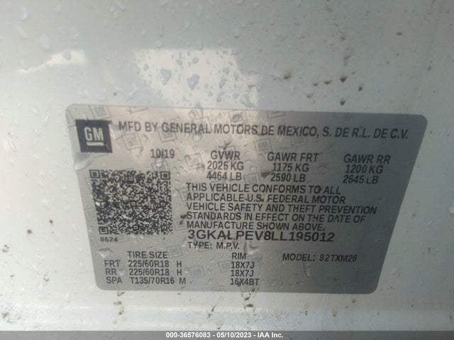 GMC Terrain Slt 2020 3GKALPEV8LL195012 Image 9