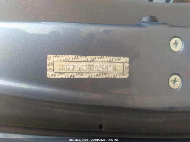 2007 HONDA ACCORD SDN LX SE VIN: 1HGCM56397A069596