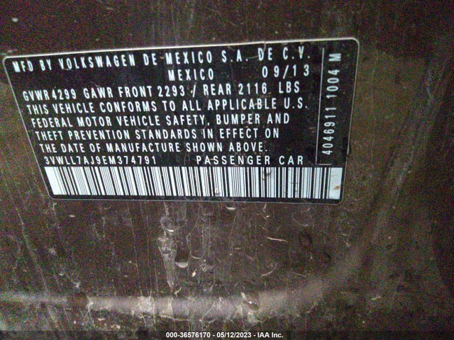 3VWLL7AJ9EM374791 Volkswagen Jetta Sedan Tdi W/premium/nav