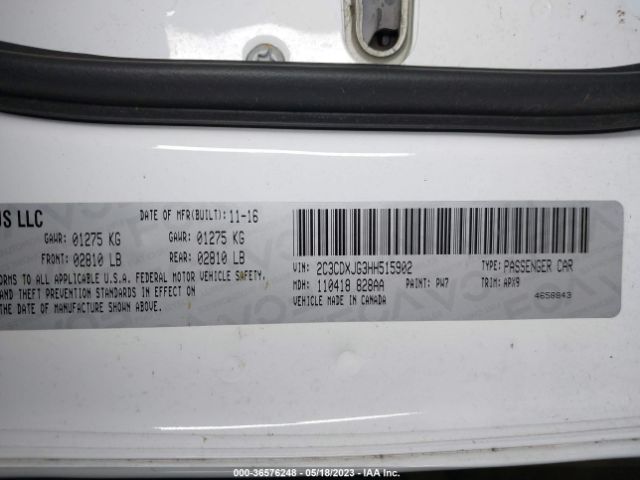 2C3CDXJG3HH515902 Dodge Charger Sxt