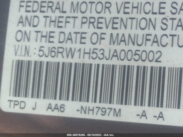 Honda CR-V EX 2018 5J6RW1H53JA005002 Image 9