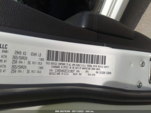 1C4RDHAG2EC313837 Dodge Durango Sxt