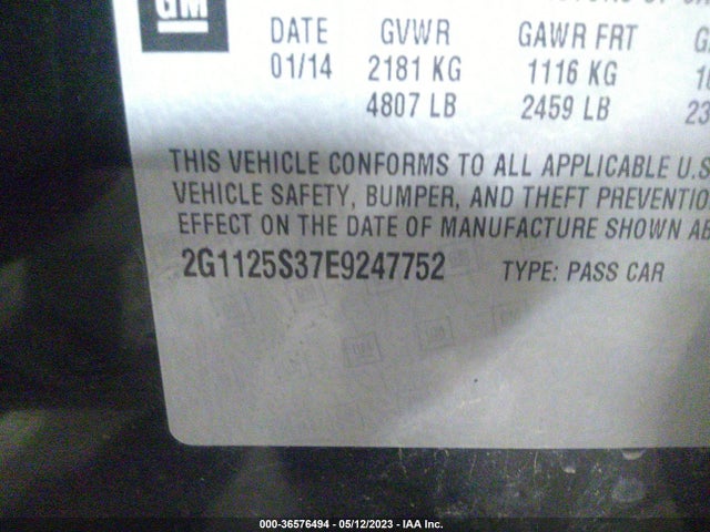 Chevrolet IMPALA LT 2014 2G1125S37E9247752 Image 11