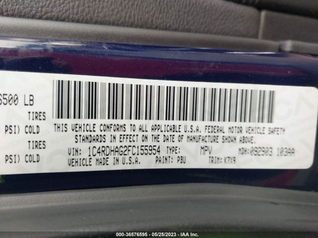 1C4RDHAG2FC155954 Dodge Durango Sxt