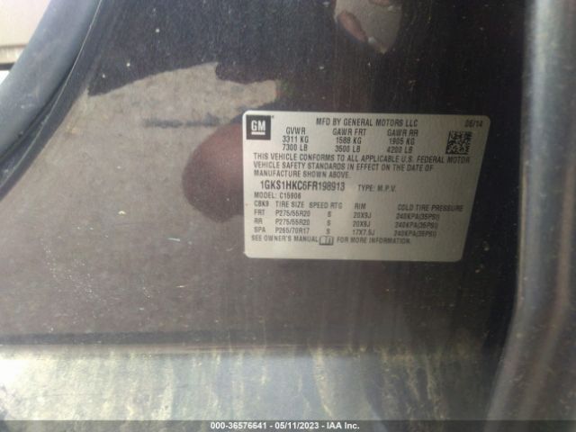 1GKS1HKC6FR198913 GMC Yukon Xl Slt