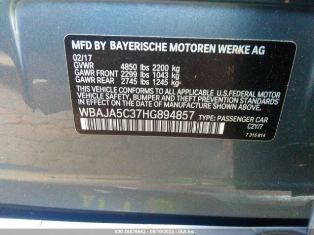WBAJA5C37HG894857 BMW 5 Series 530i
