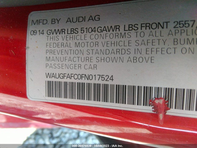 WAUGFAFC0FN017524 Audi A6 2.0t Premium Plus