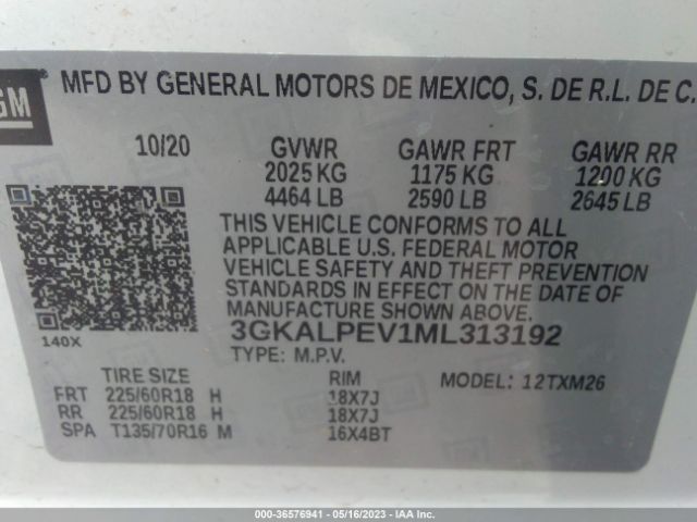 3GKALPEV1ML313192 GMC Terrain Slt