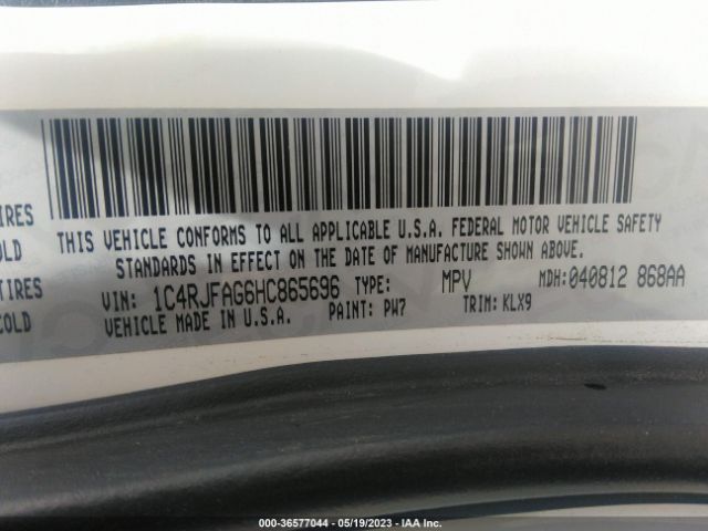 1C4RJFAG6HC865696 Jeep Grand Cherokee Altitude