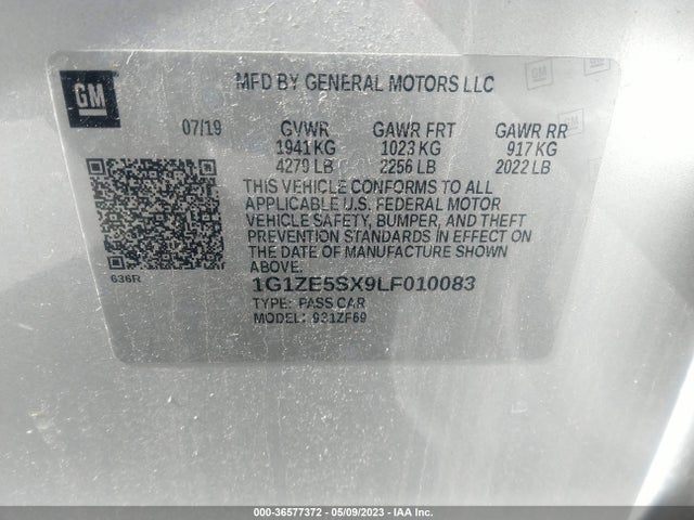 Chevrolet Malibu Premier 2020 1G1ZE5SX9LF010083 Image 9