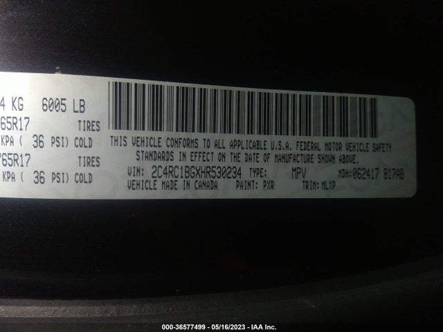 2C4RC1BGXHR530234 Chrysler Pacifica Touring-l