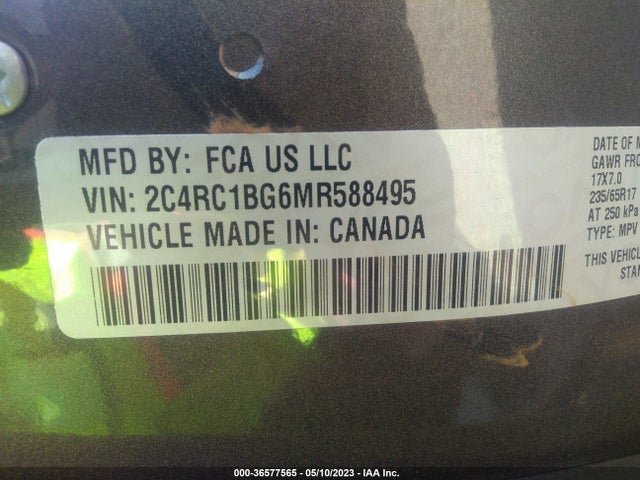 2C4RC1BG6MR588495 Chrysler Pacifica Touring L