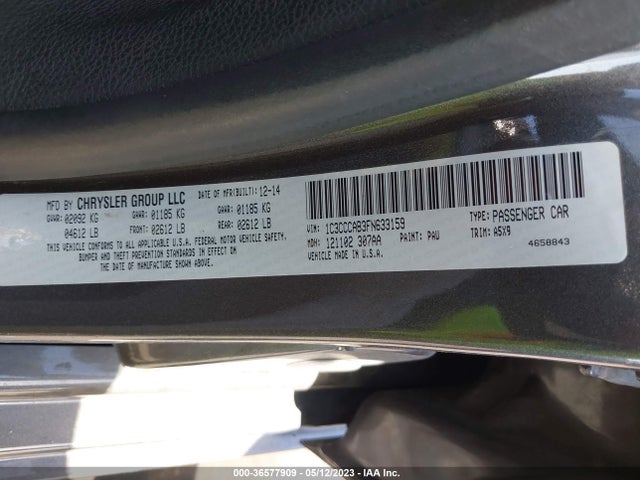 Chrysler 200 Limited 2015 1C3CCCAB3FN633159 Image 10