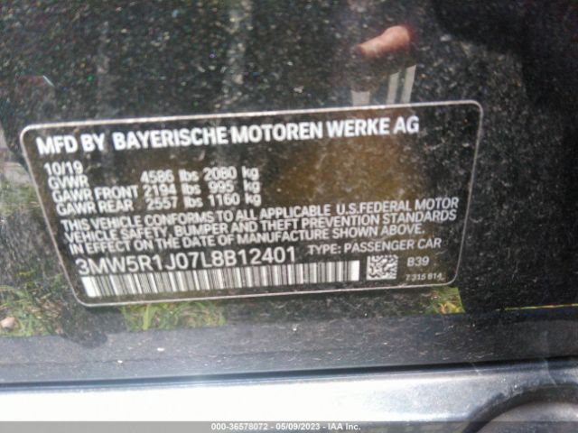 3MW5R1J07L8B12401 BMW 3 Series 330i