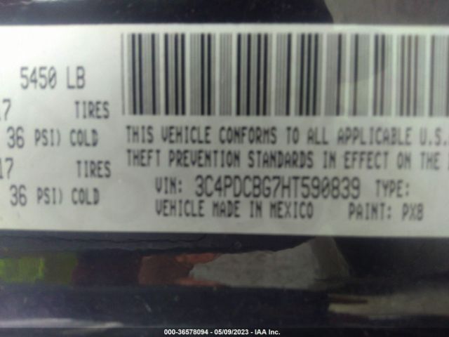 3C4PDCBG7HT590839 Dodge Journey Sxt