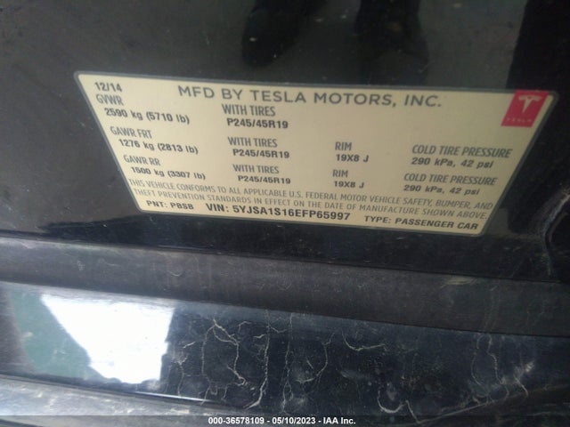 Tesla Model S 60 Kwh Battery 2014 5YJSA1S16EFP65997 Image 10