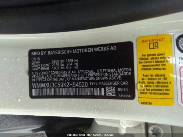 WMWXU3C59K2H54520 Mini Hardtop 4 Door Cooper S