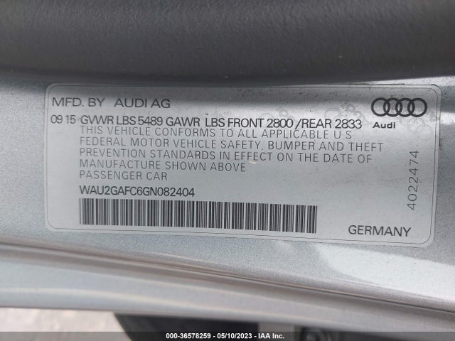 WAU2GAFC6GN082404 Audi A7 3.0 Prestige