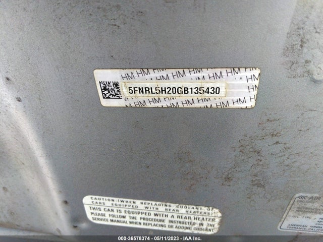 Honda ODYSSEY LX 2016 5FNRL5H20GB135430 Image 9