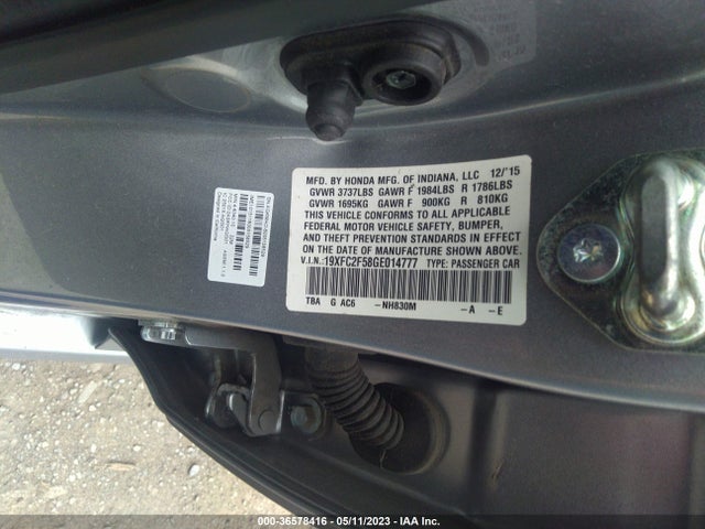 2016 HONDA CIVIC SEDAN LX VIN: 19XFC2F58GE014777