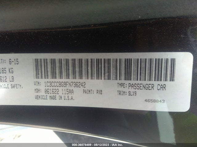 1C3CCCBG9FN736242 Chrysler 200 S