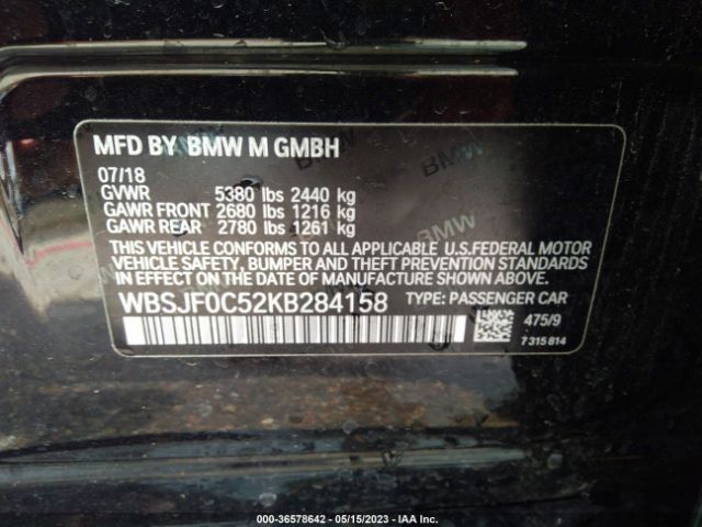 WBSJF0C52KB284158 BMW M5