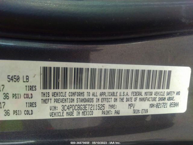 3C4PDCBG3ET211525 Dodge Journey Sxt