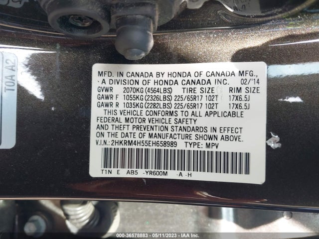 Honda CR-V EX 2014 2HKRM4H55EH658989 Image 9