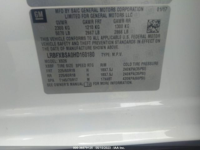 LRBFXBSA0HD160180 Buick Envision Essence