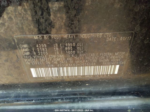 4S3GKAK60H3606568 Subaru Impreza Sport