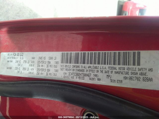 3C4PDCBB2HT500467 Dodge Journey Sxt