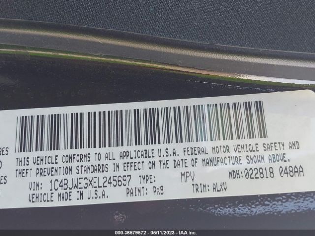 1C4BJWEGXEL245697 Jeep Wrangler Unlimited Sahara