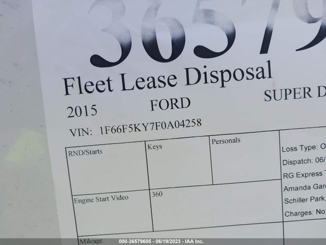 2015 FORD SUPER DUTY F-59 STRIPPED 1F66F5KY7F0A04258 Photo 8