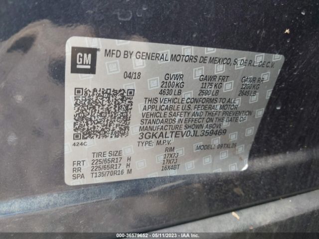 3GKALTEV0JL359469 GMC Terrain Sle