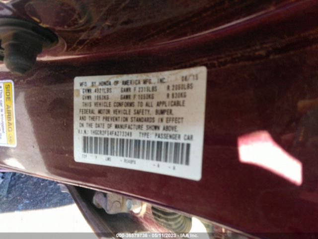 Honda Accord Sedan Sport 2015 1HGCR2F54FA273349 Image 9