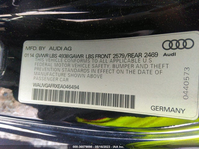 WAUVGAFRXEA046494 Audi S5 Prestige