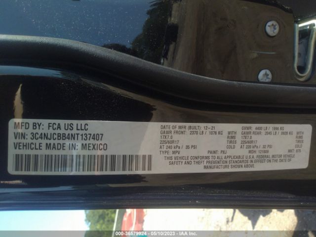 3C4NJCBB4NT137407 Jeep Compass Latitude