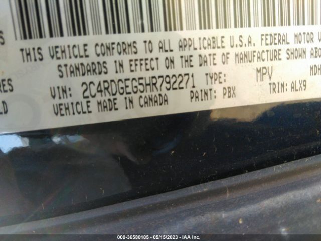 2C4RDGEG5HR792271 Dodge Grand Caravan Gt