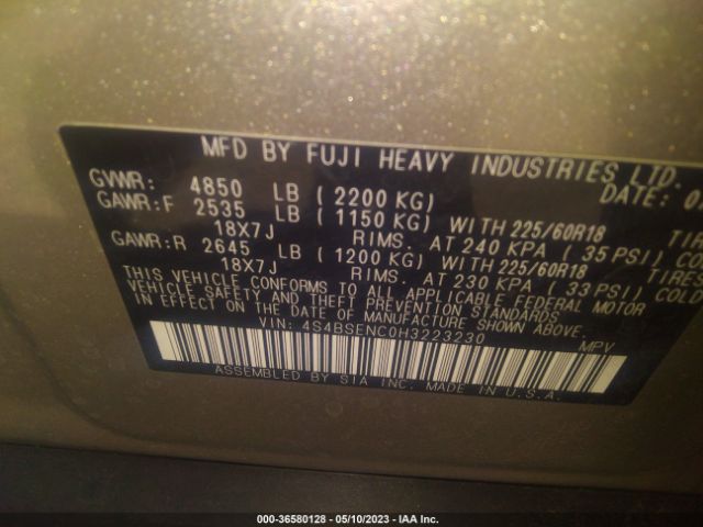4S4BSENC0H3223230 Subaru Outback Limited