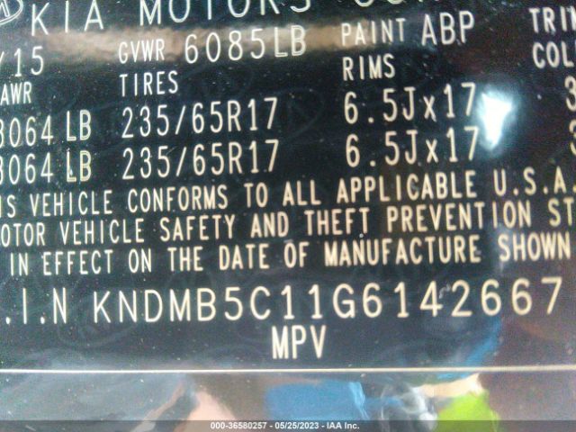 KNDMB5C11G6142667 KIA SEDONA LX