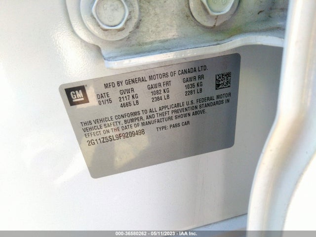 Chevrolet IMPALA LS 2015 2G11Z5SL9F9209498 Image 11